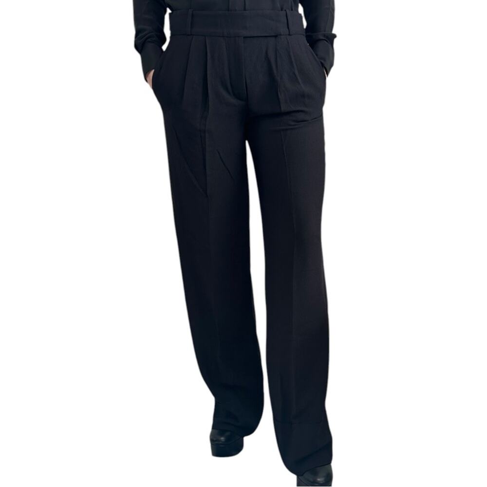 Nina Ricci Silk Trousers Black FR 36 US 4 High-rise Wide-leg Peter Copping FW11